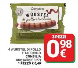 Supermercati Gulliver Würstel di pollo e tacchino Consilia offerta