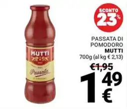 Supermercati Gulliver Passata Mutti offerta