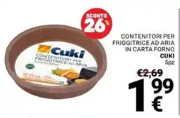 Supermercati Gulliver Contenitori per friggitrice ad aria Cuki offerta