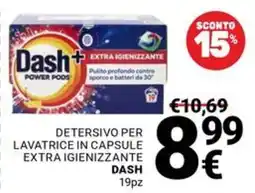 Supermercati Gulliver Detersivo per lavatrice in capsule extra igienizzante Dash offerta