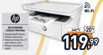 Unieuro Laserjet pro m28w laser a4 600 x 600 dpi 18 ppm wi-fi offerta