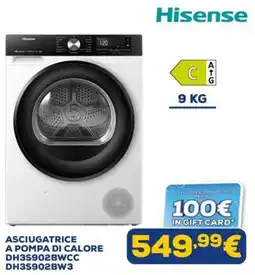 Euronics Asciugatrice a pompa di calore Hisense offerta