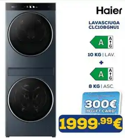 Euronics Haier lavasciuga CLC108GNU1 offerta
