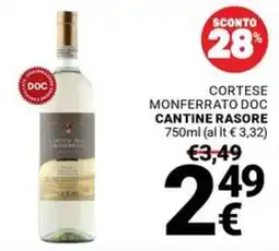 Supermercati Gulliver Cortese Monferrato DOC Cantine Rasore offerta