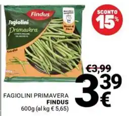 Supermercati Gulliver Fagiolini Primavera Findus offerta