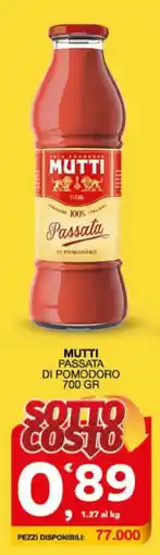 Sisa Mutti Passata di Pomodoro offerta