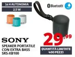 Comet Sony speaker portatile con extra bass offerta