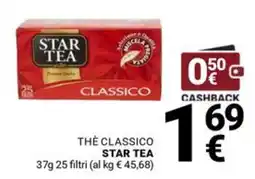 Supermercati Gulliver Thè classico Star Tea offerta