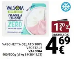 Supermercati Gulliver Vaschetta gelato 100% vegetale Valsoia offerta