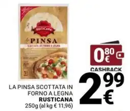 Supermercati Gulliver La pinsa scottata in forno a legna Rusticana offerta
