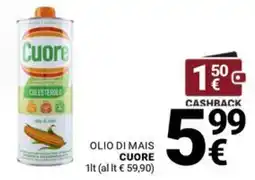 Supermercati Gulliver Olio di mais Cuore offerta
