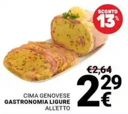 Supermercati Gulliver Cima genovese gastronomia ligure all'etto offerta