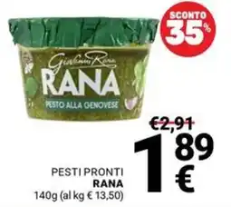 Supermercati Gulliver Pesto alla genovese Rana offerta