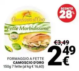 Supermercati Gulliver Formaggio a fette Camoscio d'Oro offerta