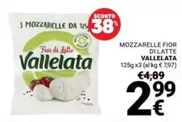 Supermercati Gulliver Mozzarelle fior di latte Vallelata offerta