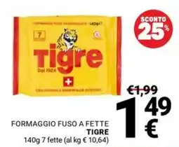 Supermercati Gulliver Formaggio fuso a fette Tigre offerta