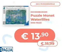Mornati Paglia Ravensburger Puzzle Monet Waterlilies offerta