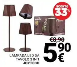 Supermercati Gulliver Lampada LED da tavolo 3 in 1 Joytech offerta