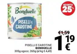 Supermercati Gulliver Piselli e carotine Bonduelle offerta