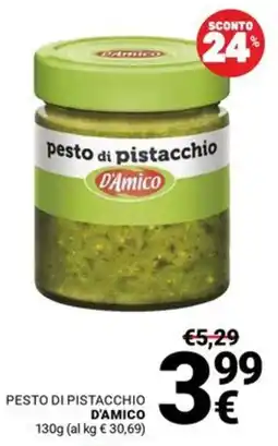 Supermercati Gulliver Pesto di pistacchio D'Amico offerta