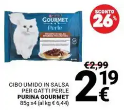 Supermercati Gulliver Cibo umido in salsa per gatti perle Purina Gourmet offerta