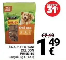 Supermercati Gulliver Snack per cani Delibon Friskies offerta