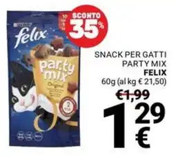 Supermercati Gulliver Snack per gatti party mix Felix offerta