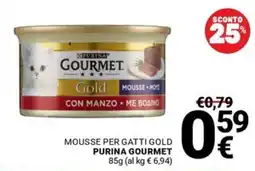 Supermercati Gulliver Mousse per gatti Gold Purina Gourmet offerta