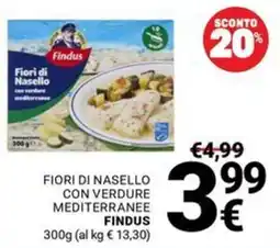Supermercati Gulliver Fiori di Nasello con verdure mediterranee Findus offerta