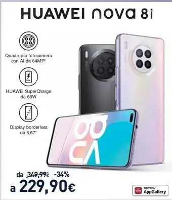 Unieuro Nova 8i 16,9 cm (6.67") doppia sim android 10.0 4g usb tipo-c 6 gb 128 gb 4300 mah nero offerta