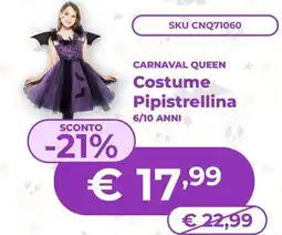 Mornati Paglia Carnaval Queen Costume Pipistrellina offerta