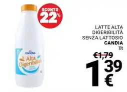 Supermercati Gulliver Latte alta digeribilità senza lattosio Candia offerta