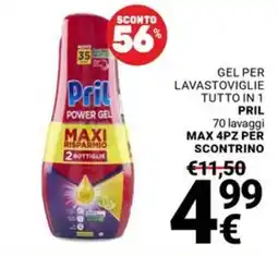Supermercati Gulliver Gel per lavastoviglie tutto in 1 Pril offerta
