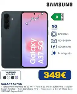 Euronics Samsung Galaxy A37 5G offerta