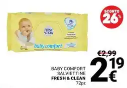 Supermercati Gulliver Baby Comfort salviettine fresh & clean offerta
