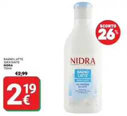 Supermercati Gulliver Bagno latte idratante Nidra offerta