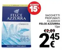 Supermercati Gulliver Sacchetti profumati classico Felce Azzurra offerta