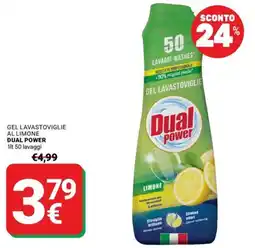 Supermercati Gulliver Gel lavastoviglie al limone Dual Power offerta