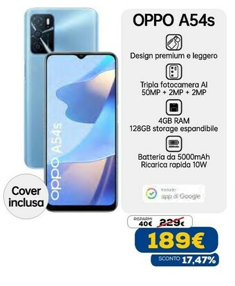 A54s 16,5 cm (6.5") doppia sim android 11 4g usb tipo-c 4 gb 128 gb 5000 mah nero