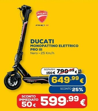 Ducati pro-iii 25 km/h nero
