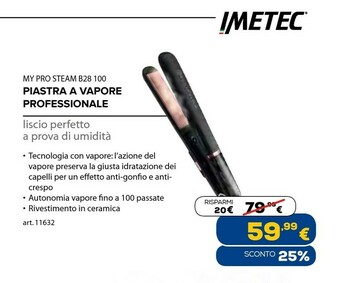 My pro steam b28 100 piastra a vapore professionale