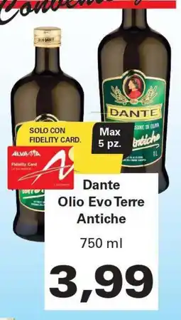Alvama Dante Olio Evo Terre Antiche offerta