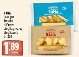 Rossotono Carrefour Rana lasagne fresche all'uovo sfogliagrezza/ sfogliavelo offerta