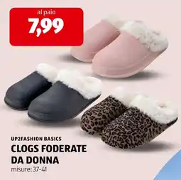 ALDI Up2fashion basics clogs foderate da donna offerta