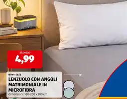 ALDI Novitesse lenzuolo con angoli matrimoniale in microfibra offerta
