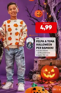 ALDI L&D Felpa a tema halloween per bambini offerta