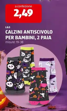 ALDI L&D Calzini antiscivolo per bambini, 2 paia offerta