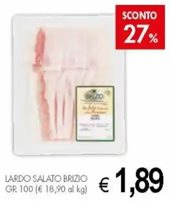 Brizio Lardo Salato 100gr