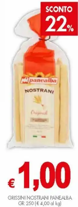 PrestoFresco Panealba Grissini Nostrani 250gr offerta