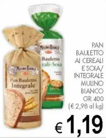 PrestoFresco Mulino Bianco Pan Bauletto Ai Cereali e Soia/Integrali 400gr offerta
